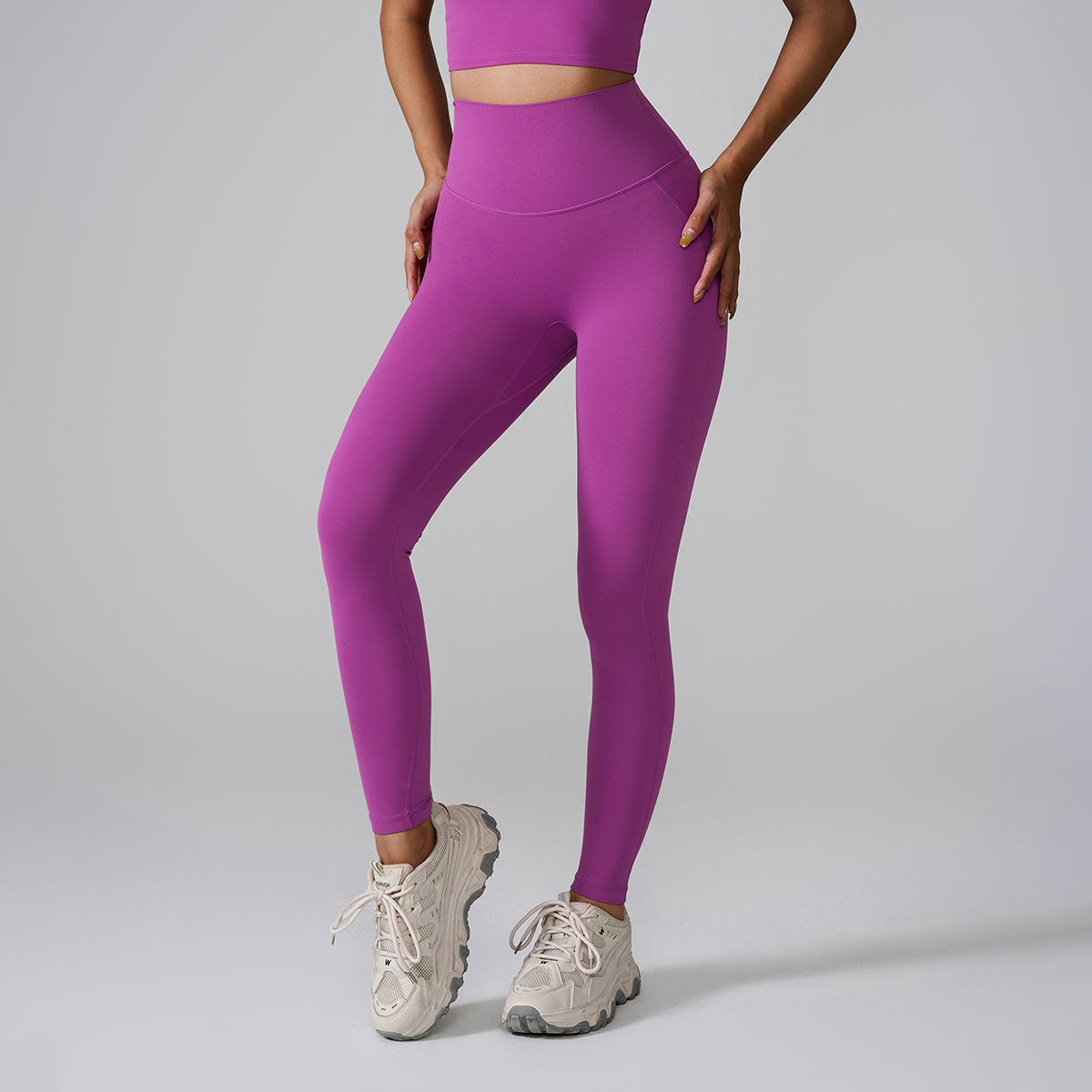 Seamless High-Waist ‘Nude Feel’ Yoga Pants – Stretchy Peach Yoga Leggings 2025
