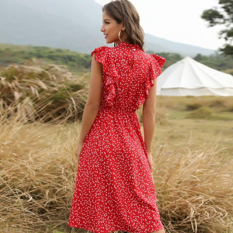 Floral Chiffon Maxi Dress for Women – Lightweight Summer Gown with Flowing Silhouette 2025