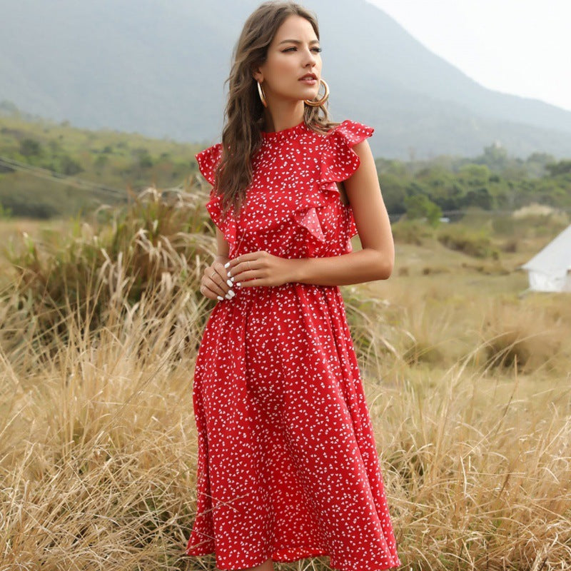 Floral Chiffon Maxi Dress for Women – Lightweight Summer Gown with Flowing Silhouette 2025
