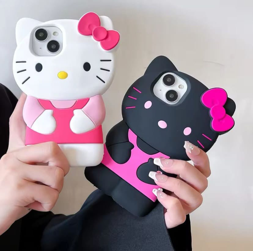 Hello Kitty Phone Case - Chic Black & White! ๐๐ฑ #HelloKitty #PhoneAccessories