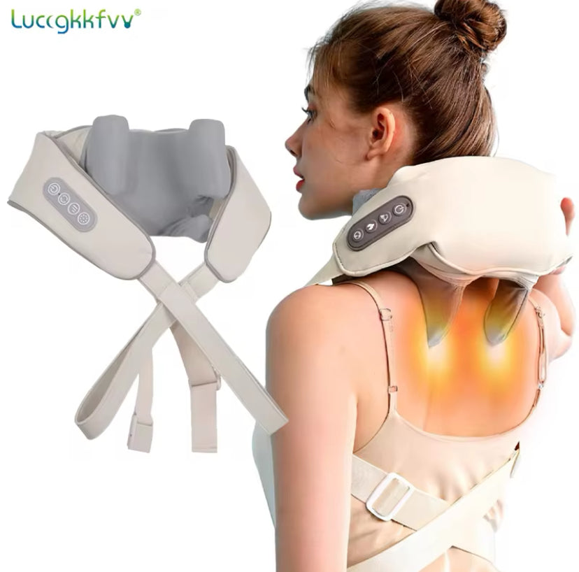 Neck & Shoulder Massager – Deep Tissue Shiatsu with Heat for Pain Relief
