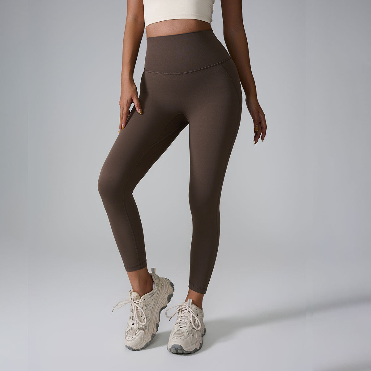 Seamless High-Waist ‘Nude Feel’ Yoga Pants – Stretchy Peach Yoga Leggings 2025