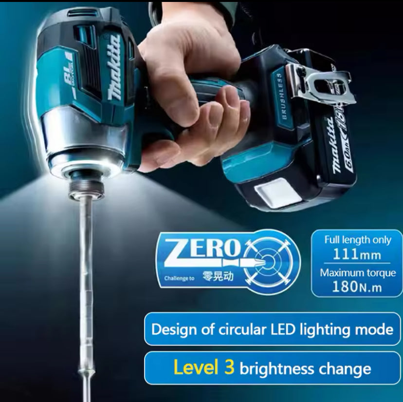 Makita DTD173 Cordless Impact Driver - 180Nm Brushless Motor (Tool Only)