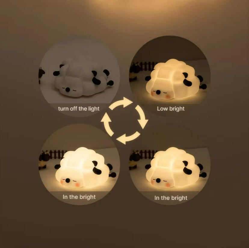 Cute LED Night Light - Silicone Animal Nightlight (Panda, Sheep, Rabbit)