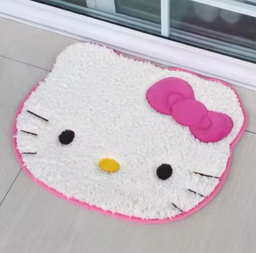 Hello Kitty Pink & White Rug - Cozy Kawaii Vibes! ππ #HelloKitty #RoomDecor
