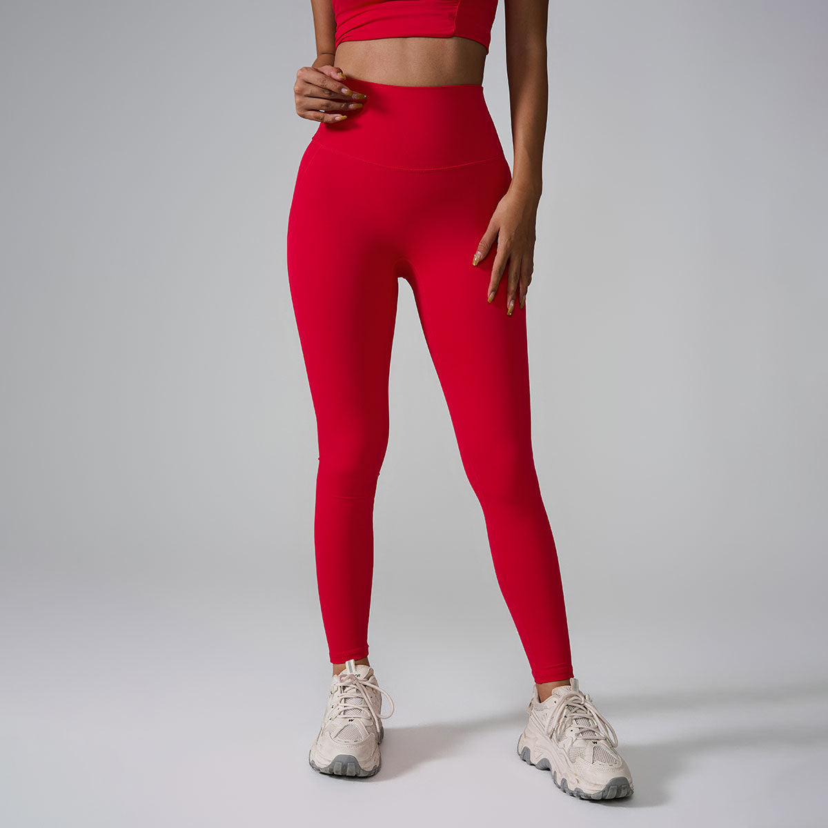Seamless High-Waist ‘Nude Feel’ Yoga Pants – Stretchy Peach Yoga Leggings 2025