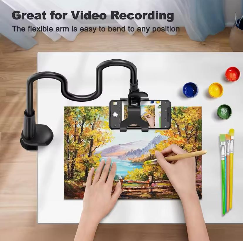 Flexible Gooseneck Phone Holder – Adjustable & Hands-Free Mount