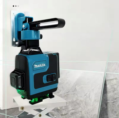 Makita High-Precision 16-Line Green Laser Level – Wall-Mounted & Portable