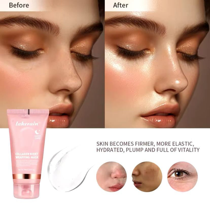 Collagen Night Mask - Wake Up to Radiant Skin! ✨🌙 #Skincare #CollagenMask