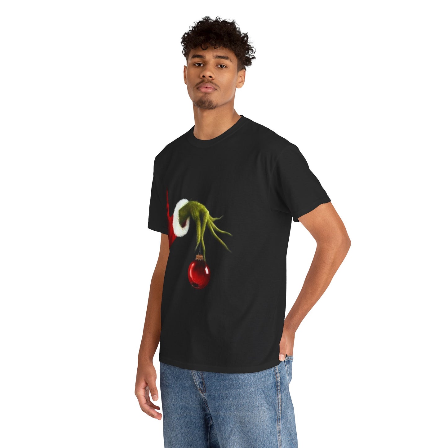 Grinch-Inspired Mens Christmas T-Shirt - Holiday Spirit Cotton Shirt
