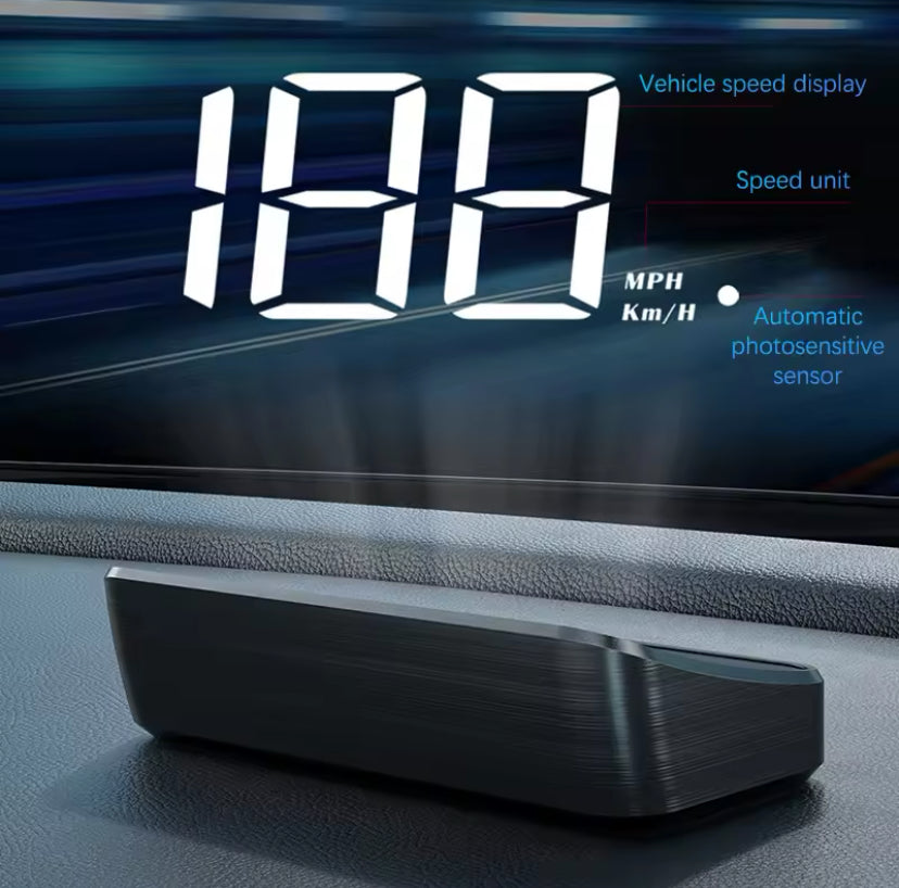 Car HUD GPS Speedometer – Digital KM/H Head-Up Display for Vehicles
