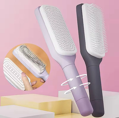 Self-Cleaning Hairbrush - Easy Cleaning & Scalp Massage! 💇‍♀️✨ #HairCare #SelfCleaningBrush