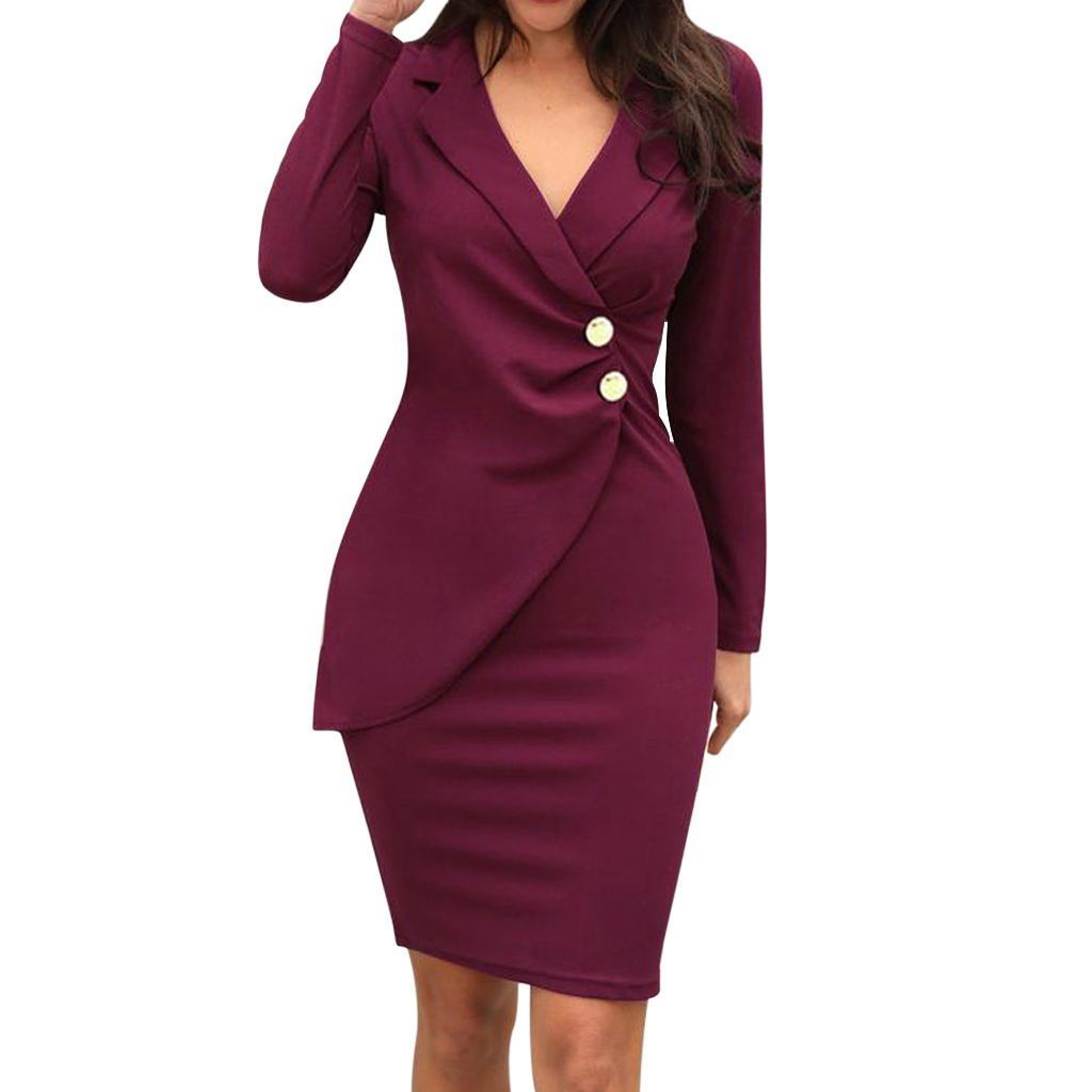 Bodycon Office Dress for Women – Elegant Workwear Pencil Dress 2025