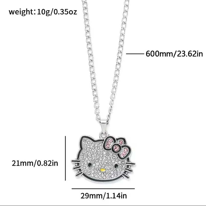 Charming Hello Kitty Pendant Necklace for a Touch of Kawaii Style!