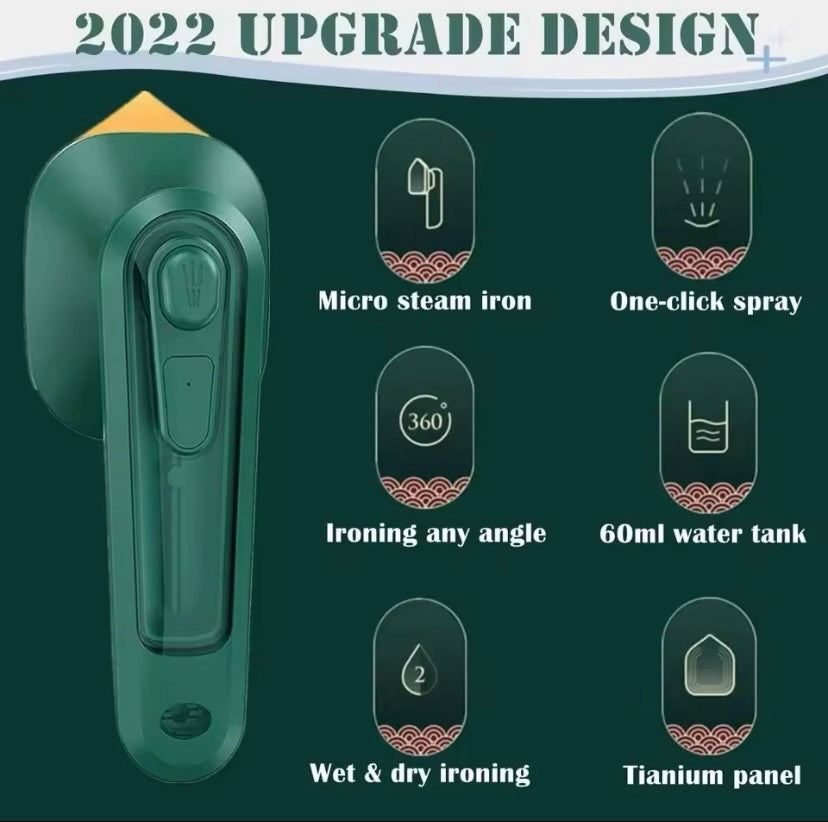 Portable Handheld Steamer - Quick Wrinkle Removal! 🧺✨ #IroningEssentials #WrinkleFree