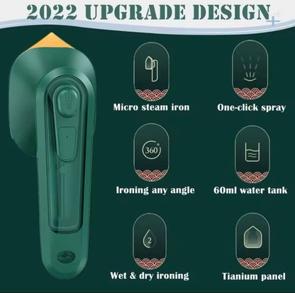 Portable Handheld Steamer - Quick Wrinkle Removal! 🧺✨ #IroningEssentials #WrinkleFree