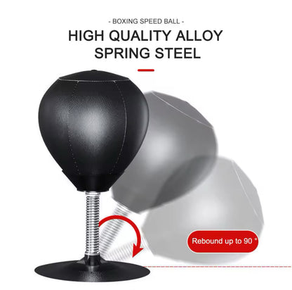 Desktop Punching Bag – PU Stress Relief Punch Ball with Suction Base