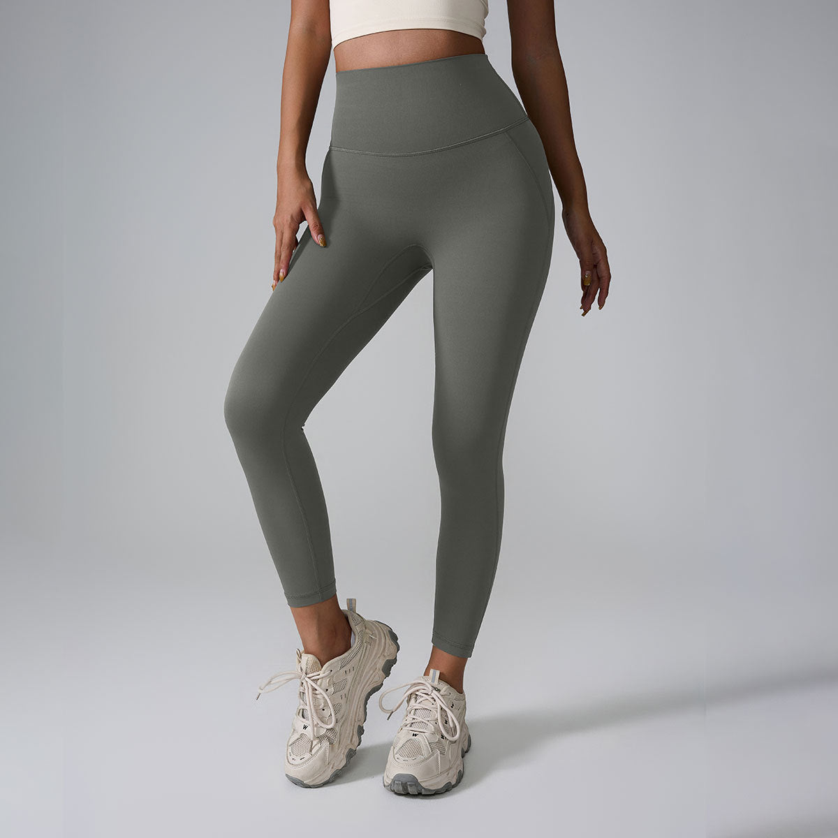 Seamless High-Waist ‘Nude Feel’ Yoga Pants – Stretchy Peach Yoga Leggings 2025