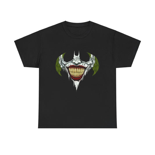 Mens Batman/Joker T-Shirt - Creepy Grin Graphic T-Shirt for Christmas, Parties & Casual Wear