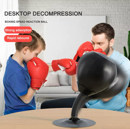 Desktop Punching Bag – PU Stress Relief Punch Ball with Suction Base