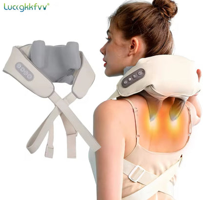 Neck & Shoulder Massager – Deep Tissue Shiatsu with Heat for Pain Relief