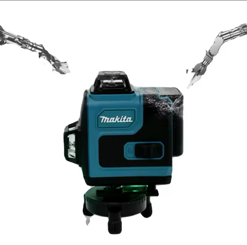 Makita High-Precision 16-Line Green Laser Level – Wall-Mounted & Portable
