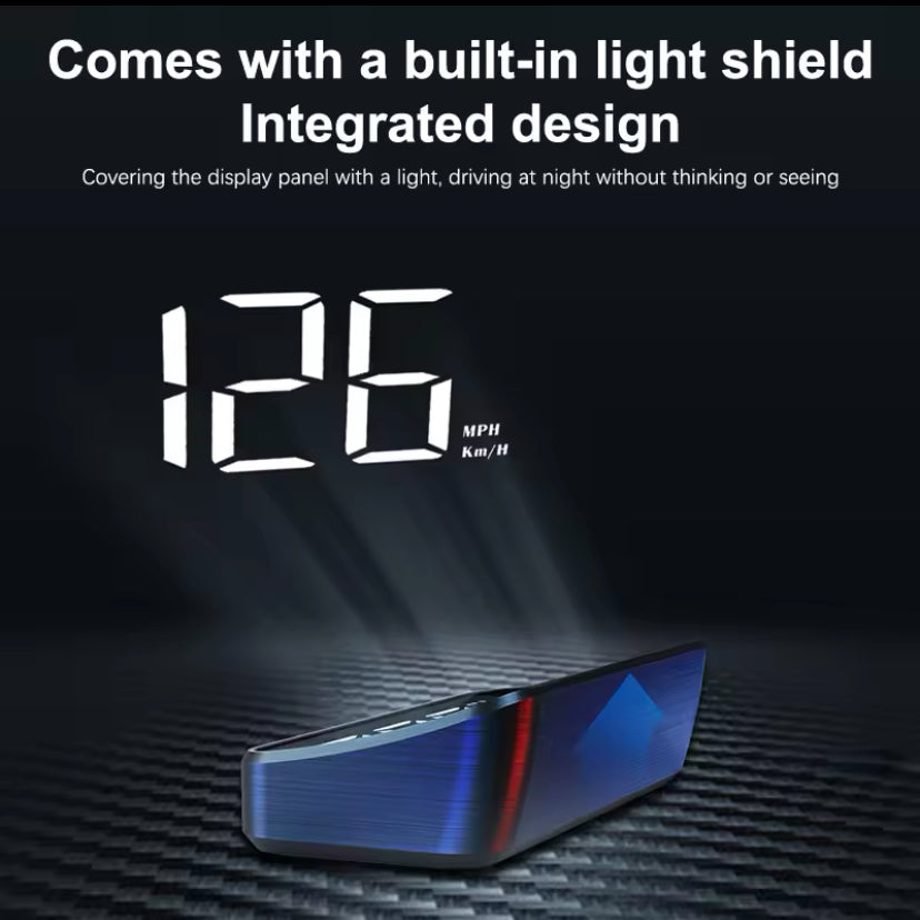 Car HUD GPS Speedometer – Digital KM/H Head-Up Display for Vehicles