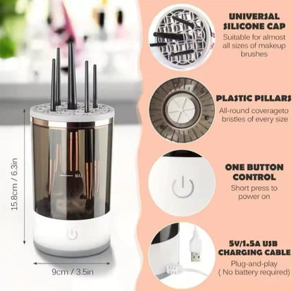 Portable Electric Makeup Brush Cleaner - Quick & Easy! 💄✨ #MakeupEssentials #BrushCleaner