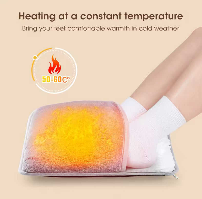 Winter Electric Foot Heating Pad – USB Rechargeable Plush Warmer