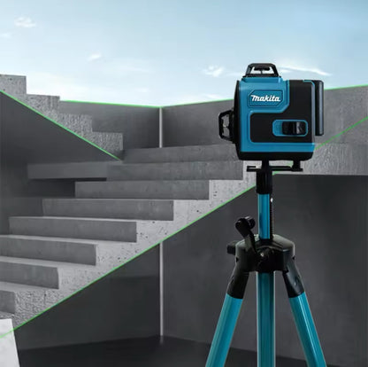 Makita High-Precision 16-Line Green Laser Level – Wall-Mounted & Portable