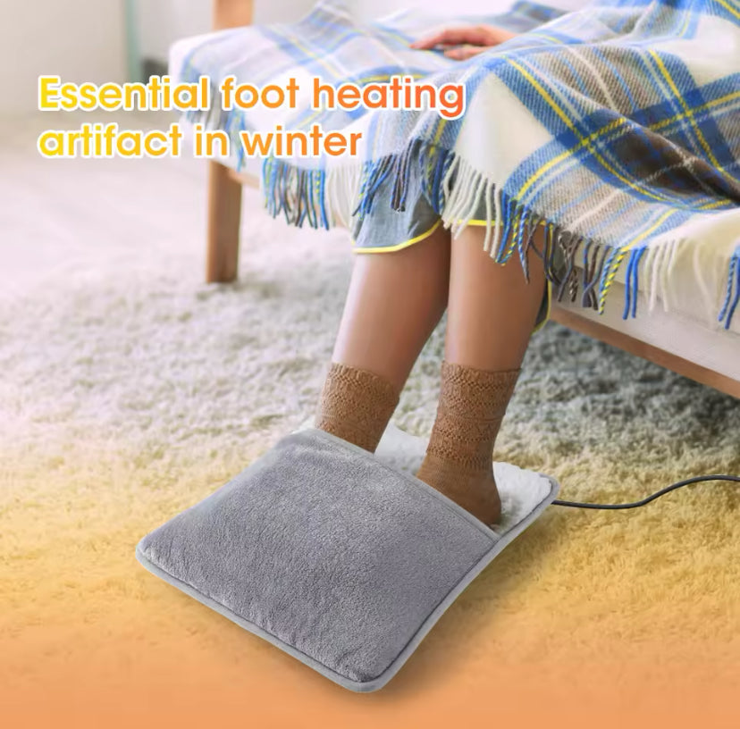 Winter Electric Foot Heating Pad – USB Rechargeable Plush Warmer