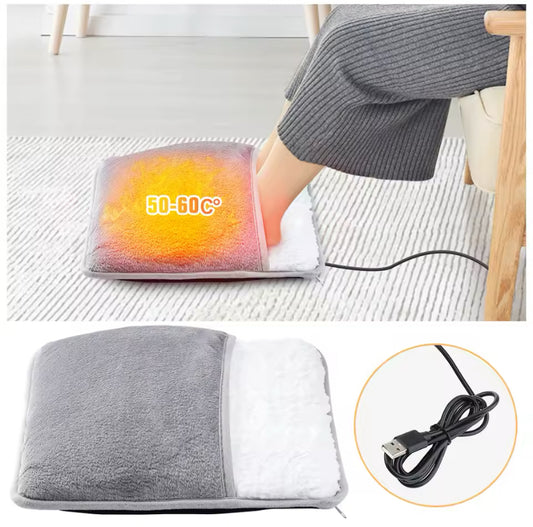 Winter Electric Foot Heating Pad – USB Rechargeable Plush Warmer