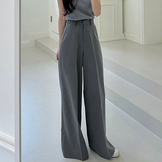 Korean Wide-Leg Mopping Pants for Women – Elastic Casual Palazzo Trousers 2025