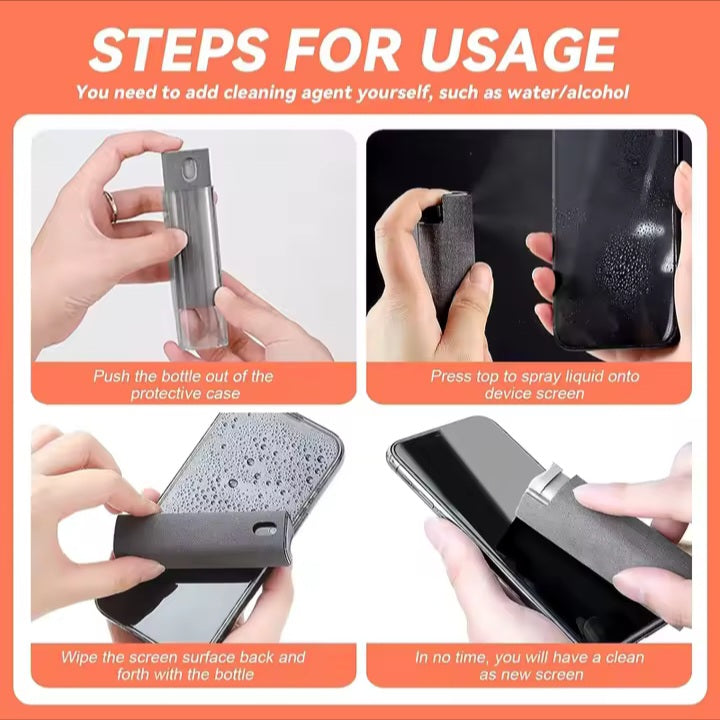 2-in 1 Screen Cleaner Kit for Phone/Laptop/Tablet/TV/Monitor